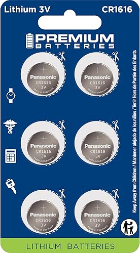 Miniatura 1 de Batería CR1616 de alta calidad de litio de 3 V - Baterías de alta capacidad de ingeniería japonesa (paquete de 6)