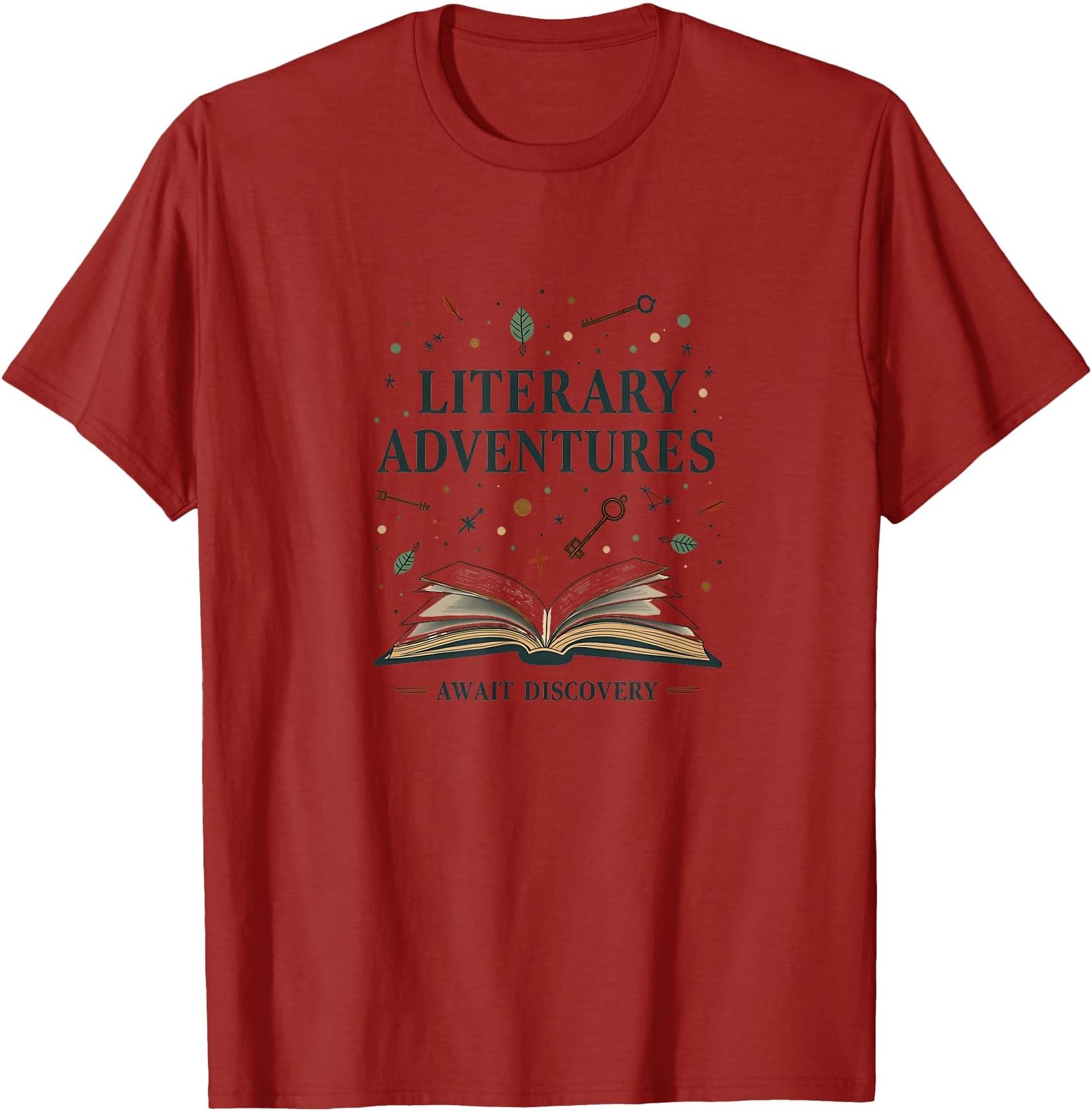 Literary Adventures Await Discovery Book Design T-Shirt
