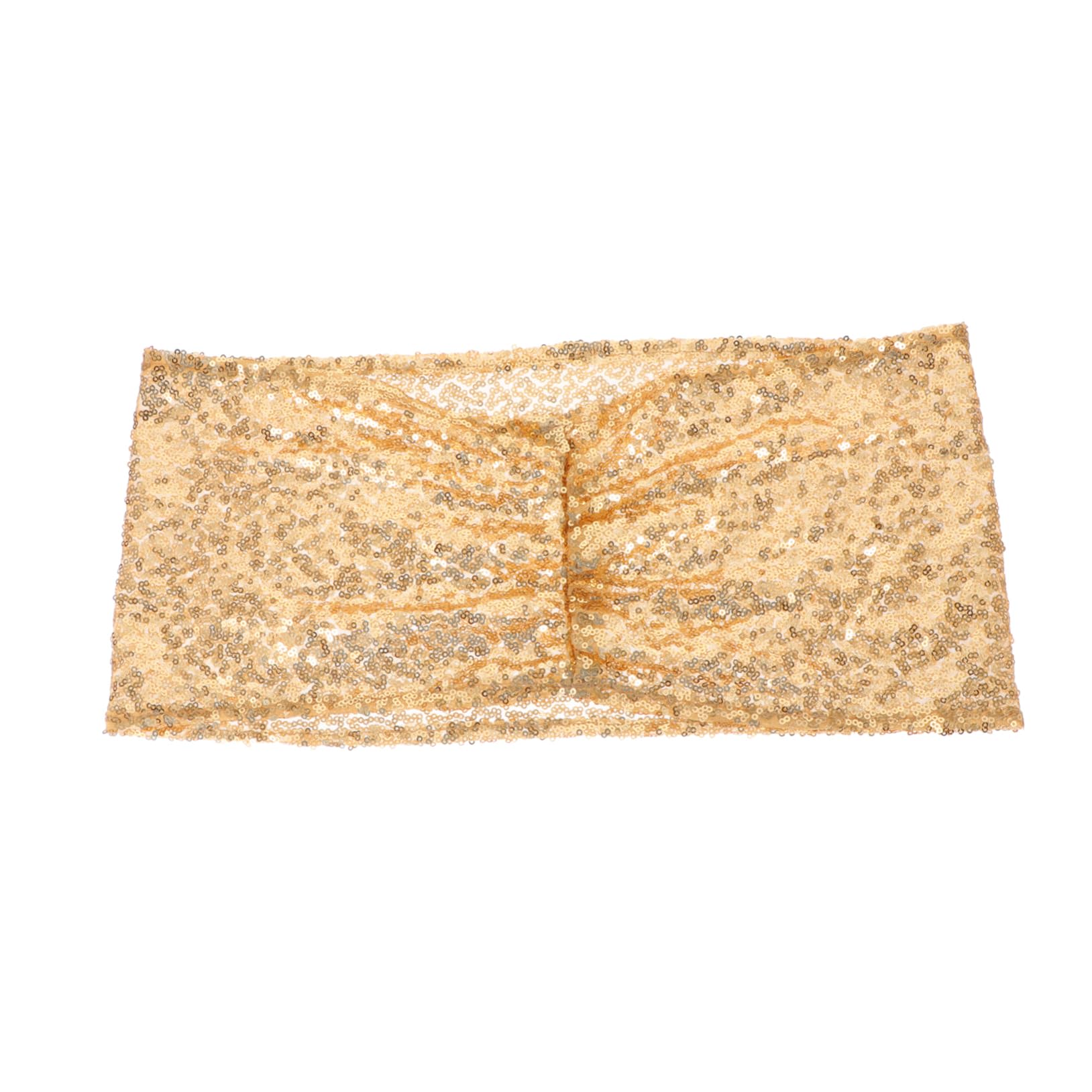 Zerodeko Glänzende Stuhlschleifen für Hochzeitsfeiern, 10 Stück Goldene | Polyester, Formelle Optik mit Festlicher Wirkung, Zarte Ausführung für Verlobung und Haushalt