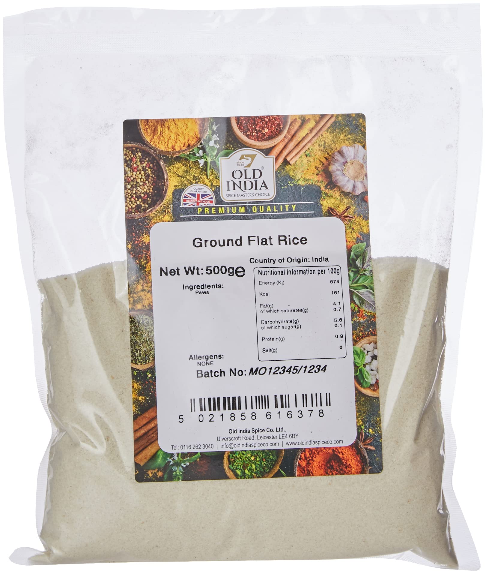Old India Ground Flat Rice 500g