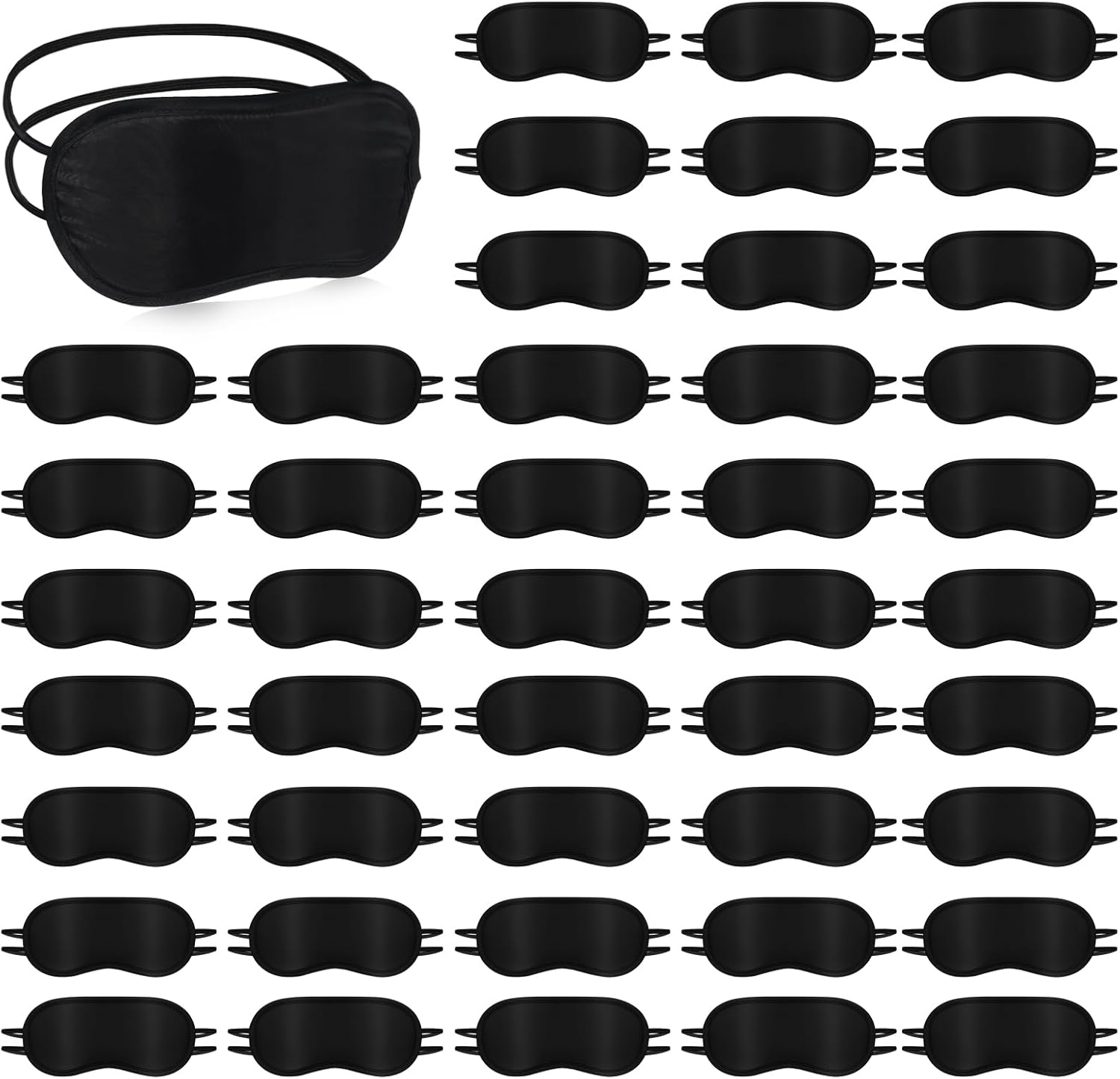 120 Pack Eye Mask Disposable Blindfolds for Games with Nose Pad Soft Eyes Cover Party Pack Sleep Eyes Masks Eye Shade Mask Women Men (Black)