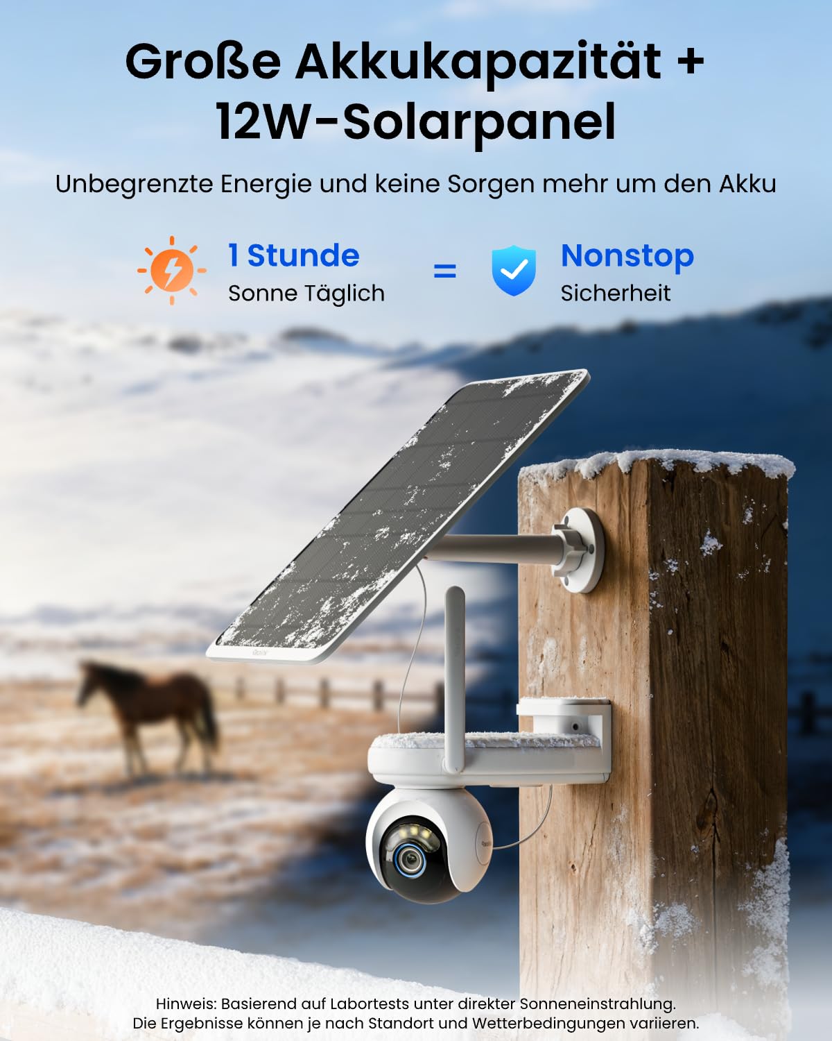 Reolink 4G LTE Überwachungskamera mit SIM Karte, 360° Auto-Tracking, 20000mAh Akku, Voraufzeichnung, ColorX-Nachtsicht, 4MP PT LTE Kamera Outdoor ohne WLAN, KI Erkennung, Altas Go PT+12W Solarpanel