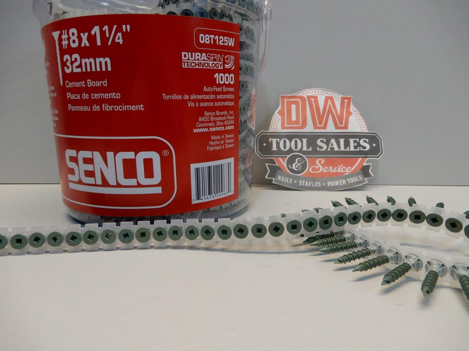 SENCO 08T125W 8Gauge 11/4 in. Collated Cement Board Screws (1,000