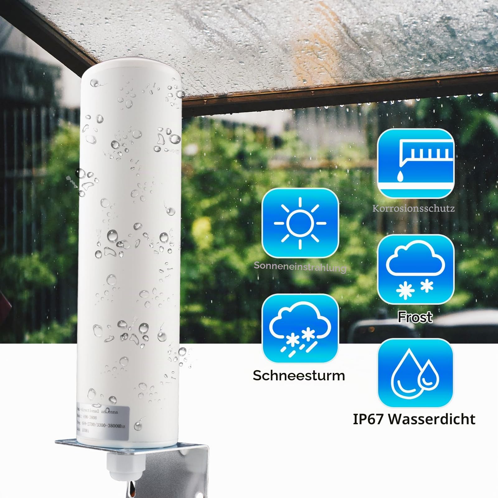 4G 5G LTE Antenne Outdoor 10dBi SMA TS9 Adapter 698-2700 3300-3800MHz High Gain WiFi Antenne Outdoor Low Loss Dual SMA Stecker 5M RG58 Kabel 4G LTE Omnidirektional Router Hotspot