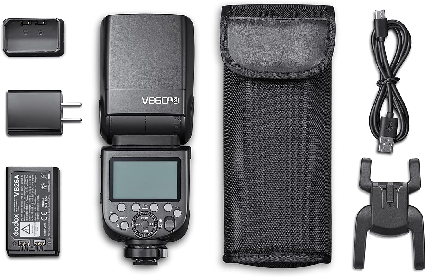 Godox V860III-S Camera Flash Light Wireless TTL Speedlite Modeling Light Transmitter/Receiver Manual/Auto Flash GN60 1/8000s HSS Built-in 2.4G Wireless X System Replacement for Sony Cameras