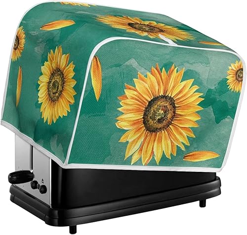 Miniatura 5 de Goronwyfloyd Funda para tostadora con patrón de girasol, cubierta de electrodomésticos pequeños, cubierta para tostadora se adapta a la mayoría de