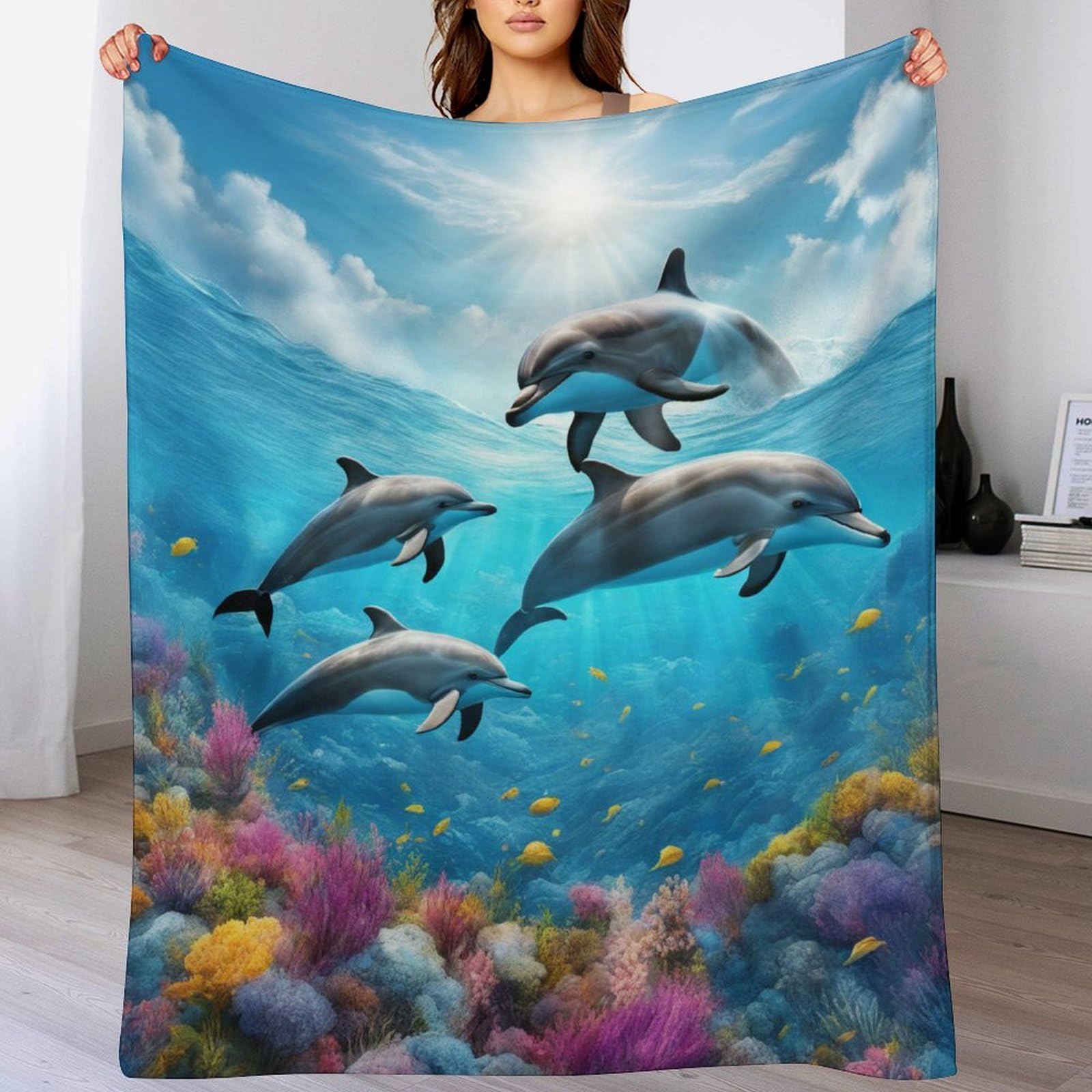 Manta de franela de forro polar 3D mullida y grande de 150x200 cm para cama