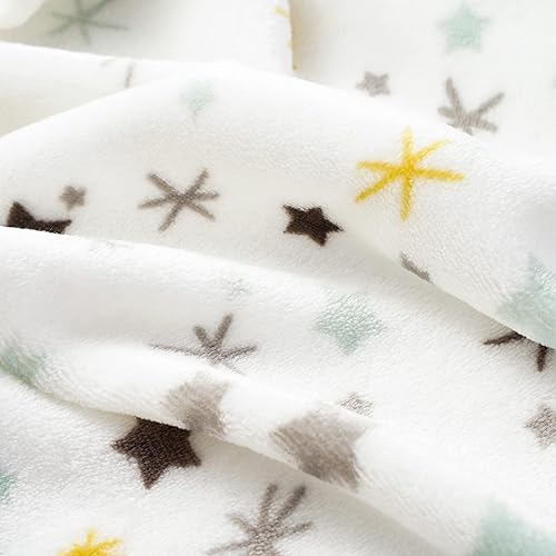 Miniatura 6 de Bunnikins & Clover Manta ligera de franela de felpa súper suave para niños y niñas, manta de bebé de forro polar floral, manta portátil para cuna y