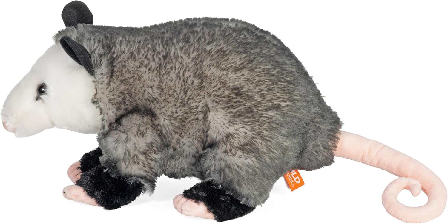 Wild Republic Opossum Plush, Stuffed Animal, Plush Toy, Gifts for Kids, Cuddlekins 12 Inches