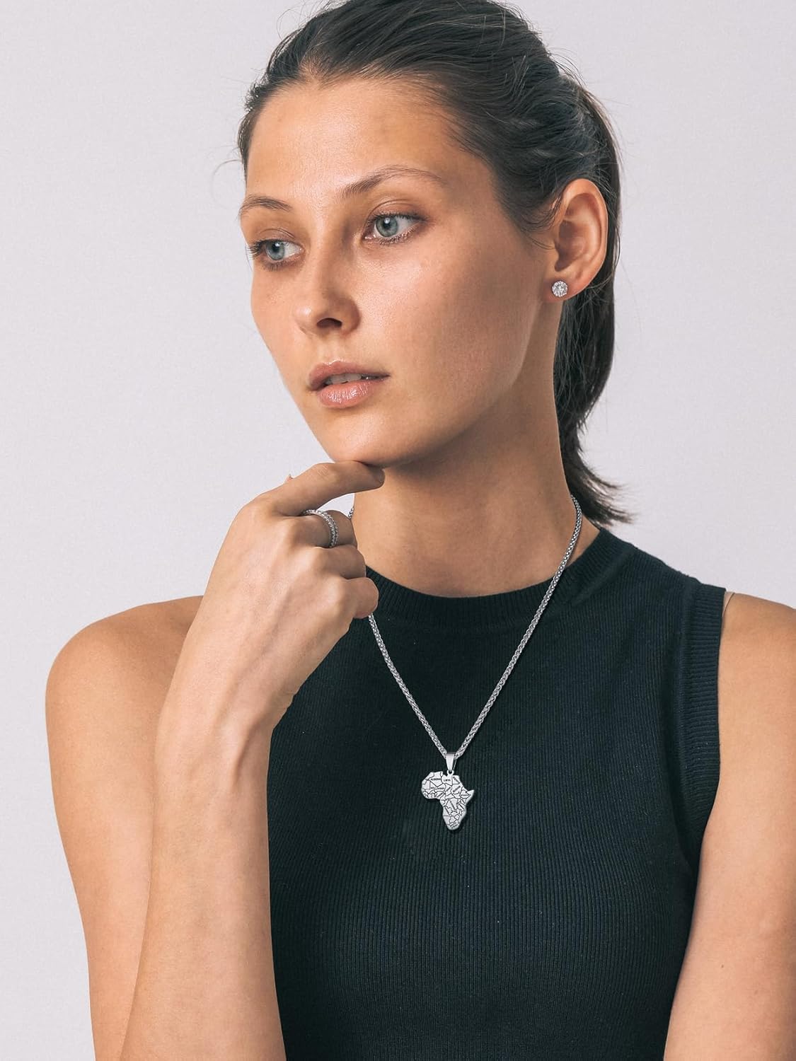 Richsteel African Map Necklace for Men Women Stainless Steel - Image 3