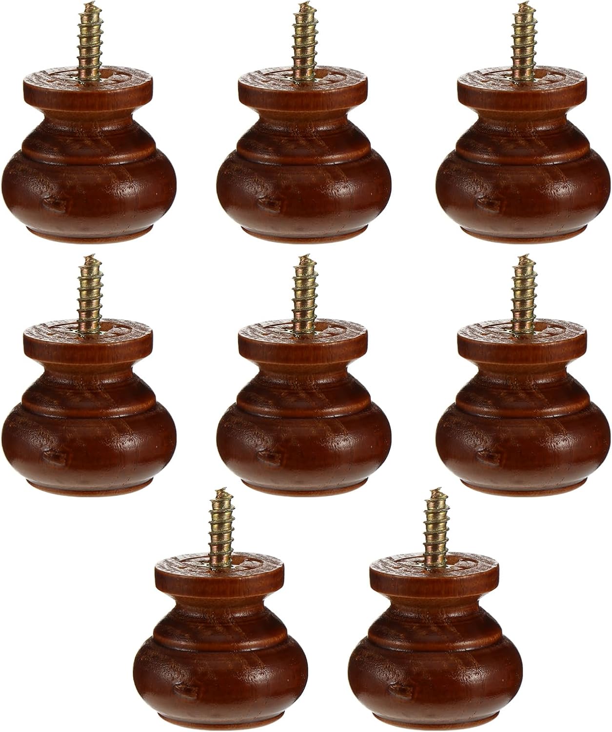 Uonlytech 8Pcs Solid Wood Round Cabinet Handles Durable Wardrobe Door Knobs Useful for Drawers and Furniture Pulls