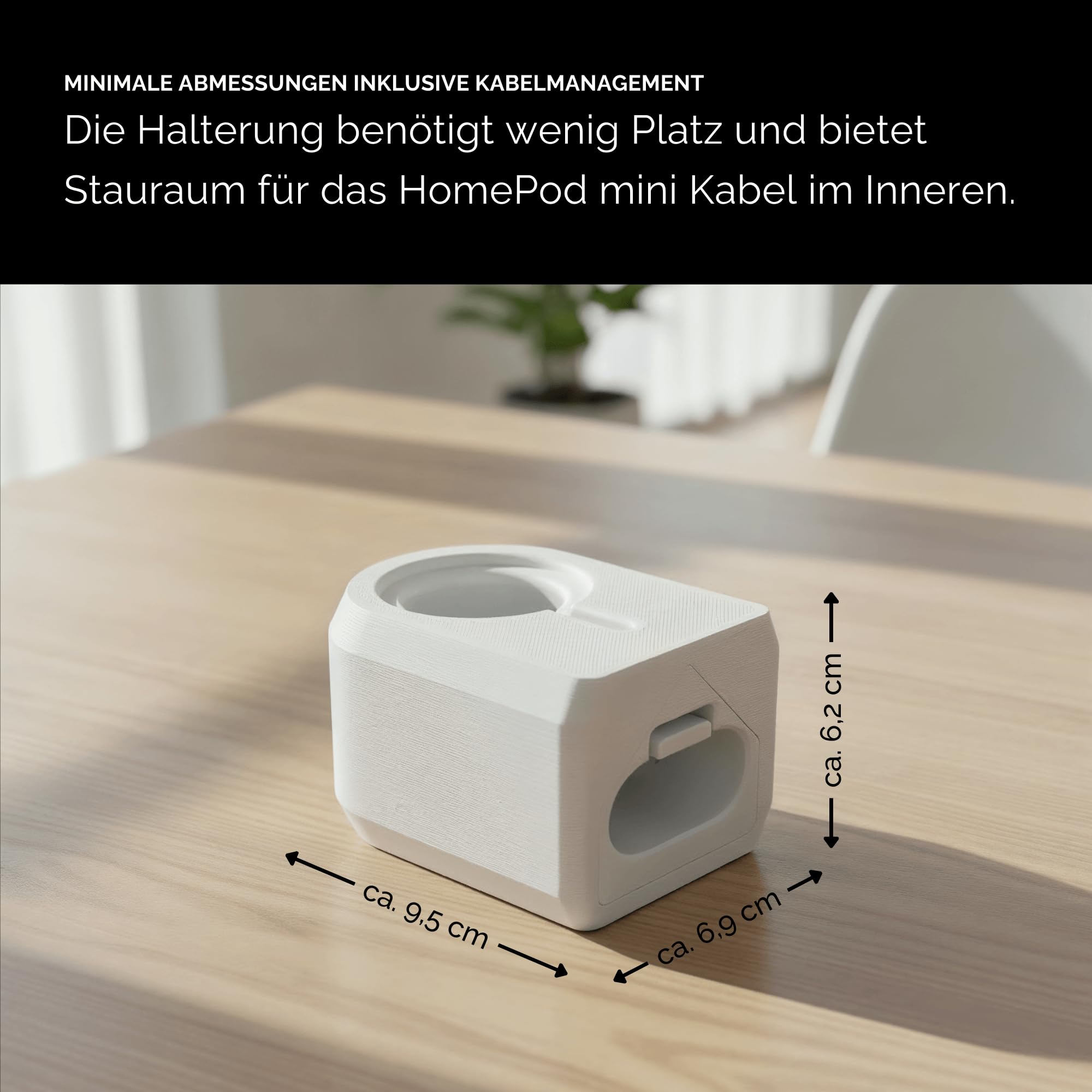 Halterung Steckdose für Apple HomePod mini - Lautsprecher Wandhalterung mit Kabelführung Halter ohne Bohren -HomePod mini Wandhalter & Lautsprecher Ständer - Weiß