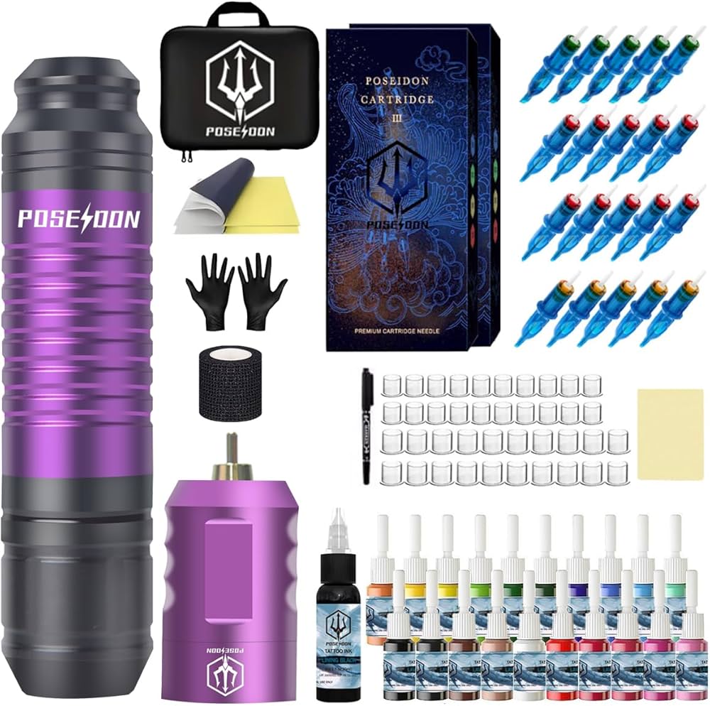 Tattoo Pen Kit Wireless Tattoo Machine Kit, Tattoo Gun Kit with