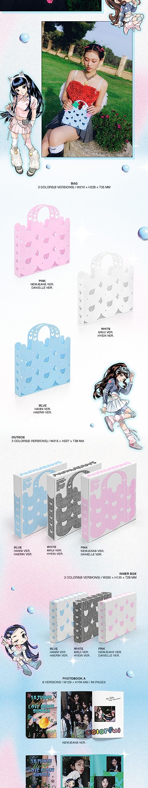 NewJeans Get Up 2nd EP Album Contents+Lyric Paper+Photocard+Sealed Sealed (Bunny Beach Bag Random Version)