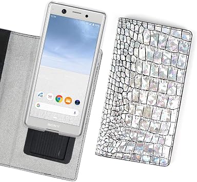 GAZE Xperia Ace Sliding Notebook Type Case SO-02L Genuine Leather Hologram Croco Diary Xperia Ace GZ16615