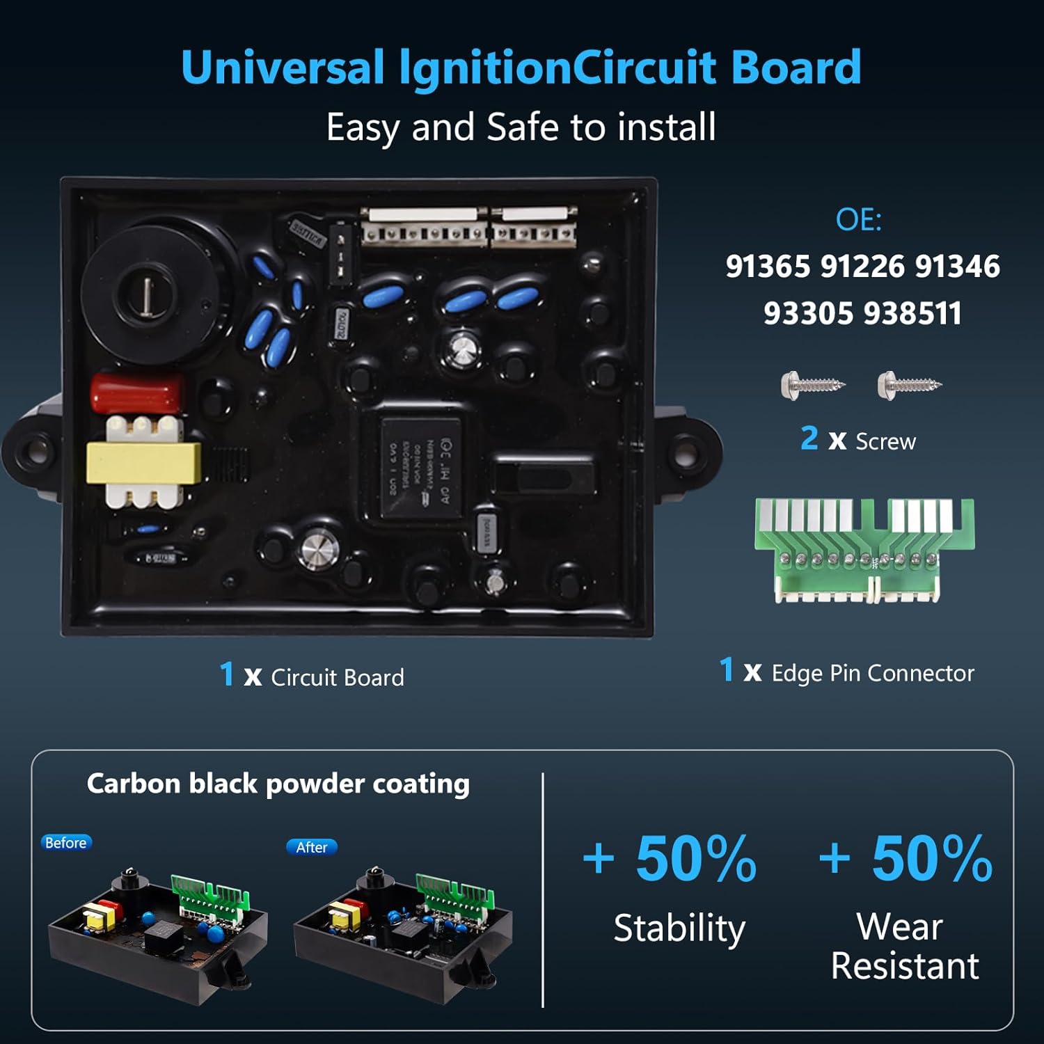 RV Ignition Control Circuit Board Parts Fit for Atwood&dometic 91365 Circuit Board Use with Gas/Electric 12 VDC,91226 Water Heater Board for GC6AA-10E GC10A-4E GCH6A-10E GCH10A-4