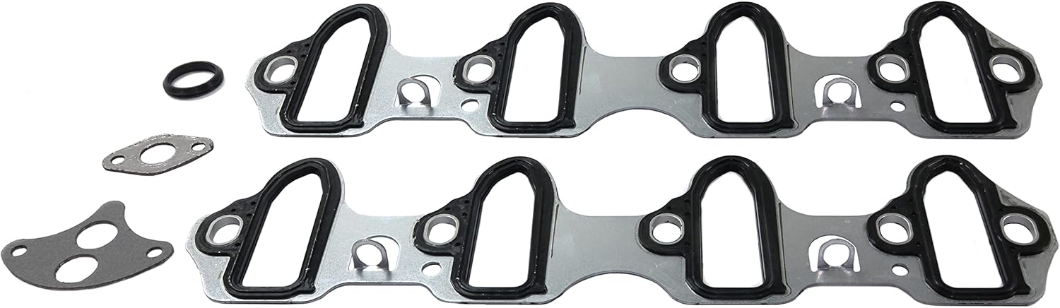 Garage-Pro Intake Manifold Gasket Set Compatible with 1999-2013 Chevrolet Silverado 1500, 2001-2006 Silverado 2500 HD, 2000-2014 Tahoe & 2006-2009 Trailblazer