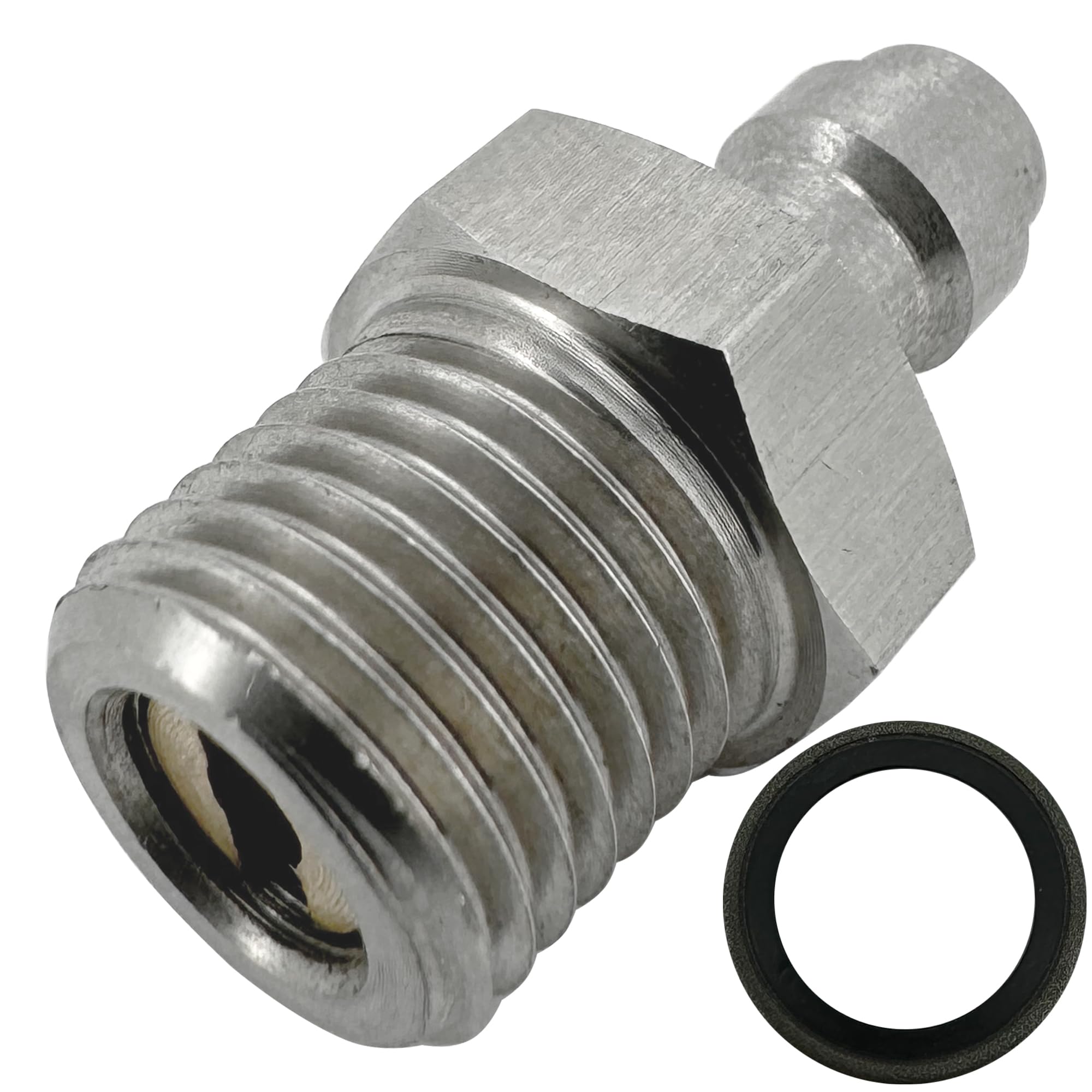 HMKUGO M12x1.25 Male Thread PCP Paintball Charging Fittings, Stainless Steel 8mm Quick-Disconnect Plug Adapter