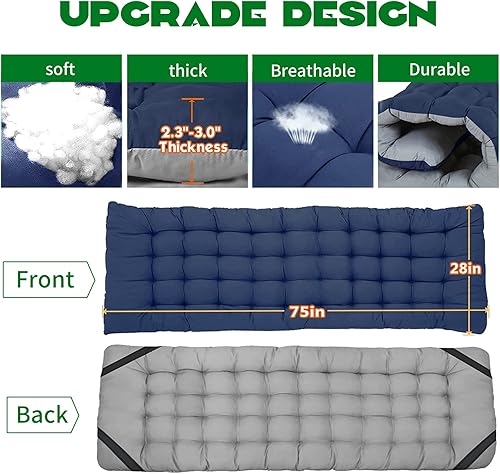 Miniatura 3 de NAIZEA Folding Camping Cots for Adults, Portable Cot with Mattress Heavy Duty Outdoor Bed with Carry Bag 1200d Oxford Cloth Sleeping Cots for