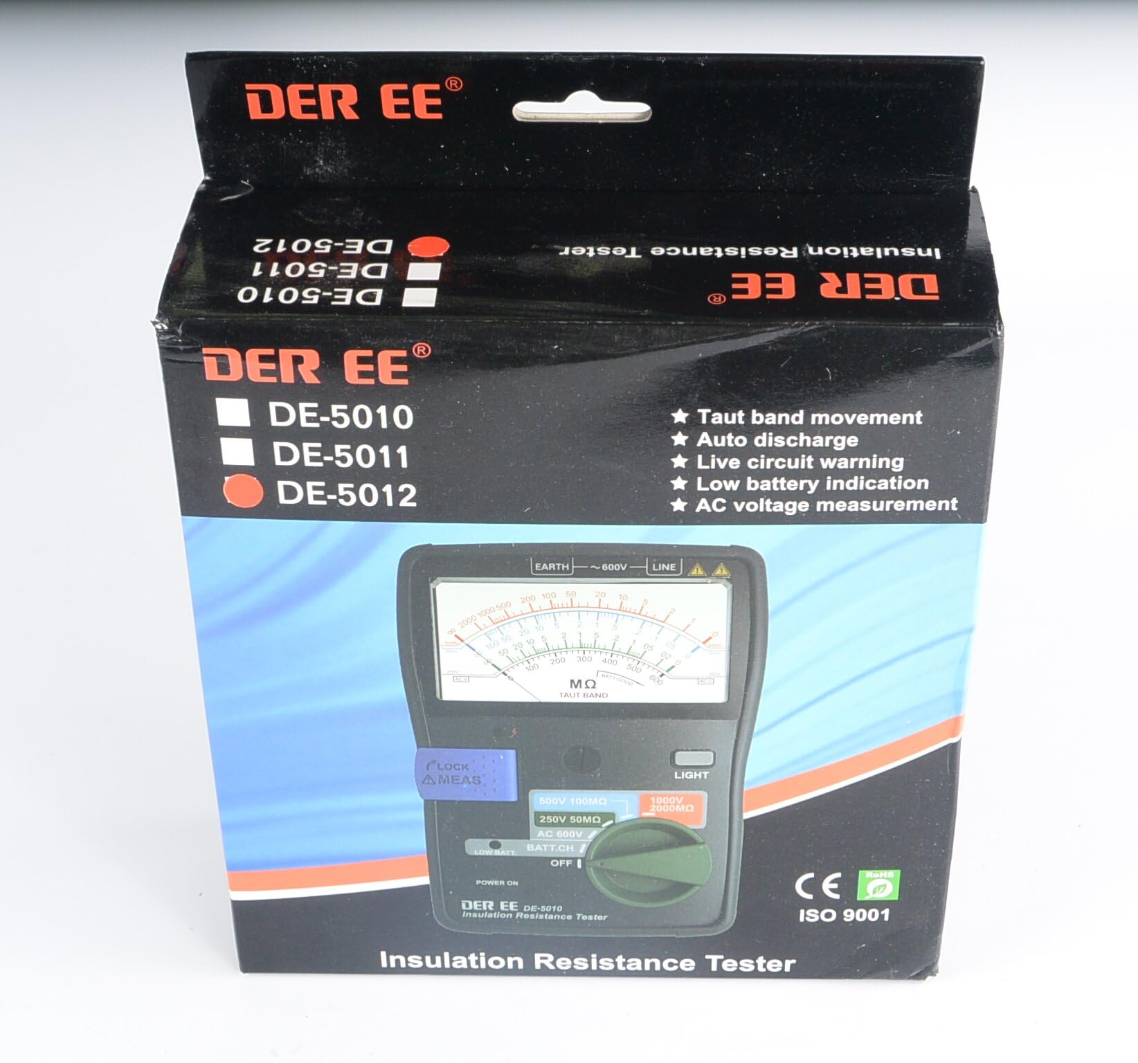 Taiwan Quality DER EE DE-5010 Insulation Resistance Tester high Accuracy Ohm Tester Digital Multimeter Megometro Insulation Earth High Voltage Resistance Meter Tester Megohmmeter