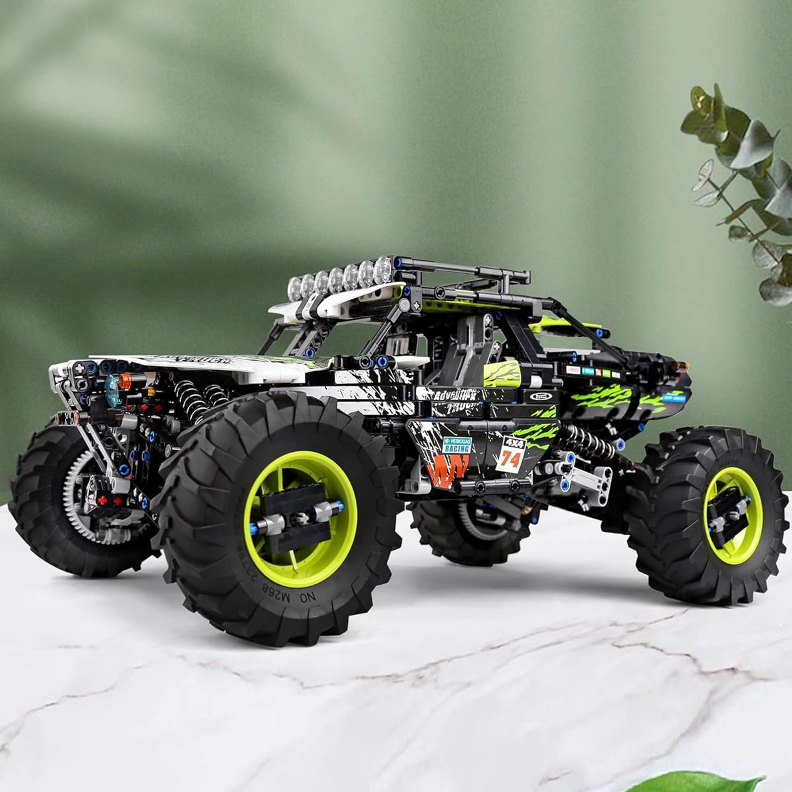Mould King 18002 RC Off-Road Climbing Car Building Set - 1879 Pezzi 4x4 Kit di modelli di camion tecnico con funzioni di alimentazione, App e telecomando Progetto di ingegneria meccanica per adulti