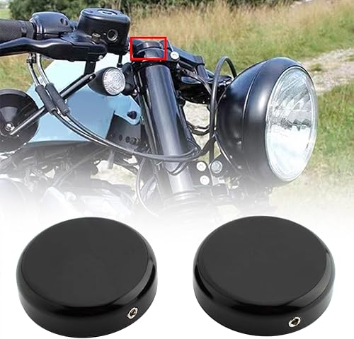Miniatura 2 de FINMOKAL Tapa de tuerca de vástago de horquilla superior negra para Harley-Davidson XL1200X 48 2016-2022