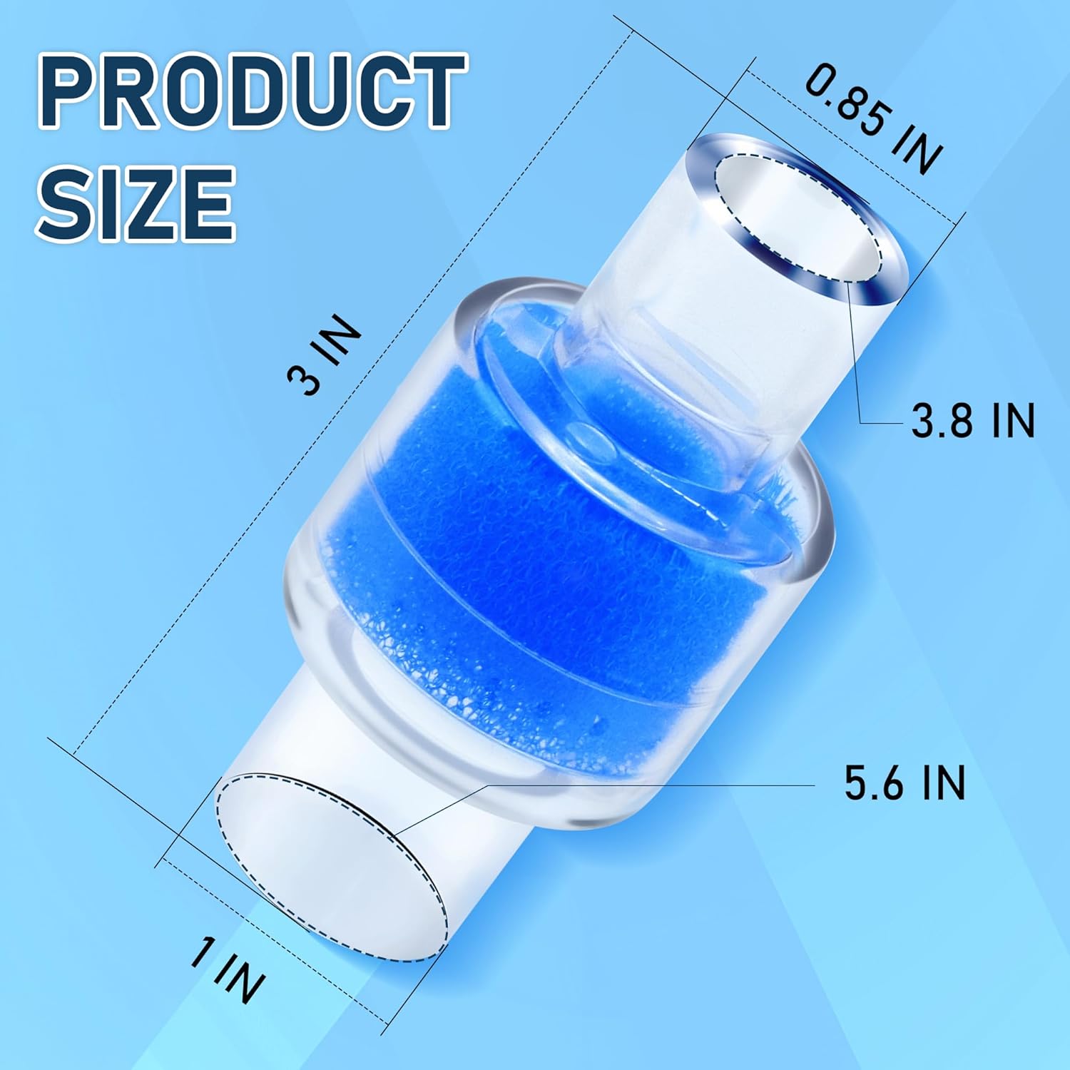HME Heat Moisture Exchange Filter Compatible with Z1, Z2 HME Humidification Solution Filter Fit 22mm Diameter Tubing, Individually Sealed Packaging by TOMOON, 12 Pack