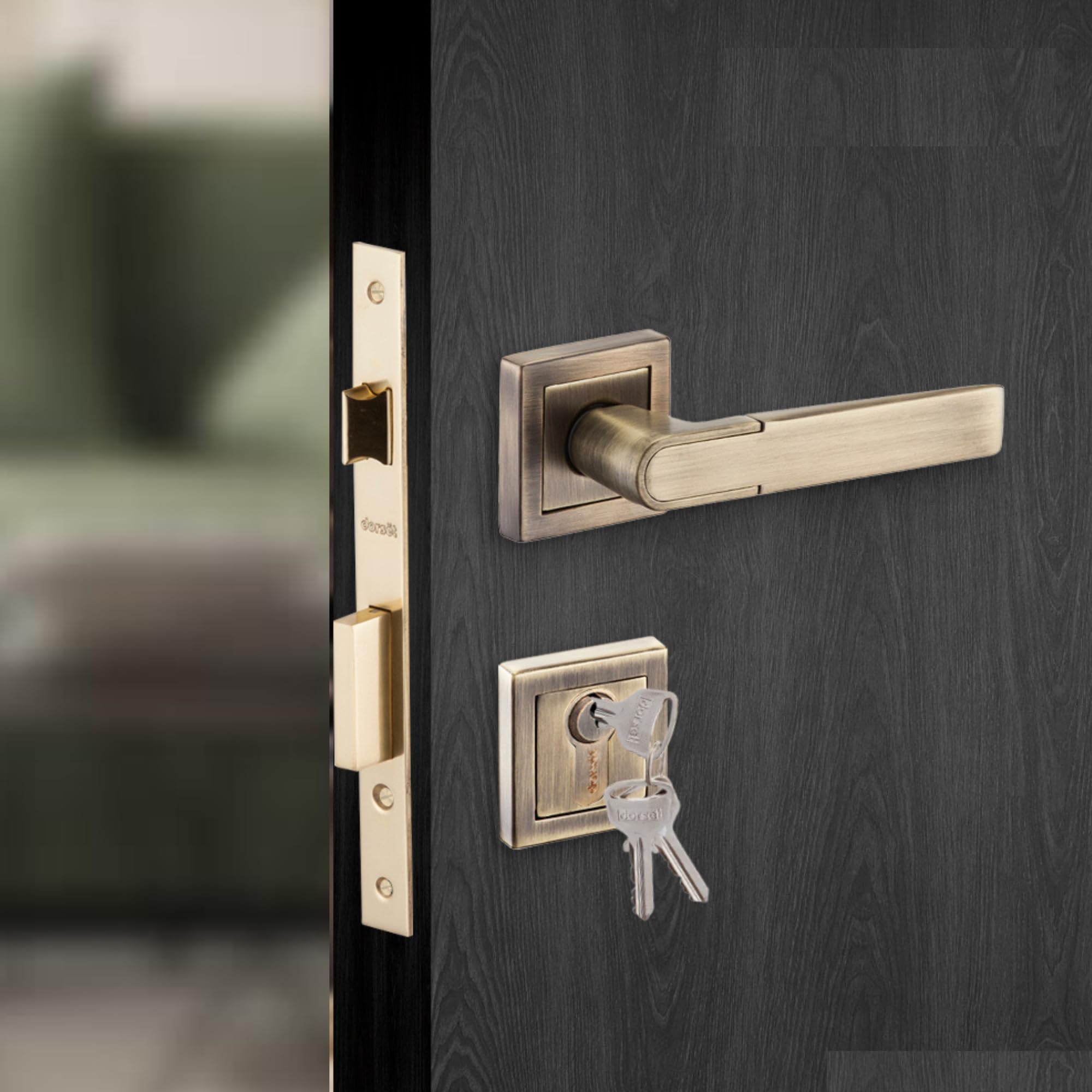 Dorset Zovi Handle on Rose | Mortise Lock with 60 mm Both Side Key Cylinder | Suitable for Main Door/Internal Door | Antique Finish | MLZOVORPT (B0D45JWPBS) Amazon Price History, Amazon Price Tracker