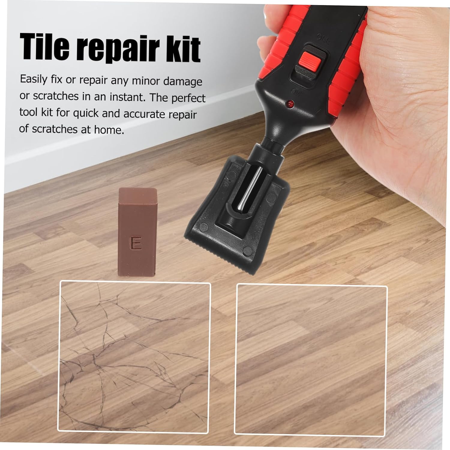 1 Set Wood Floor Repair Kit Tile Scratch Repair Kit Durable Wax Filler for Hardwood Floors and Furniture Strong Load Bearing Capacity