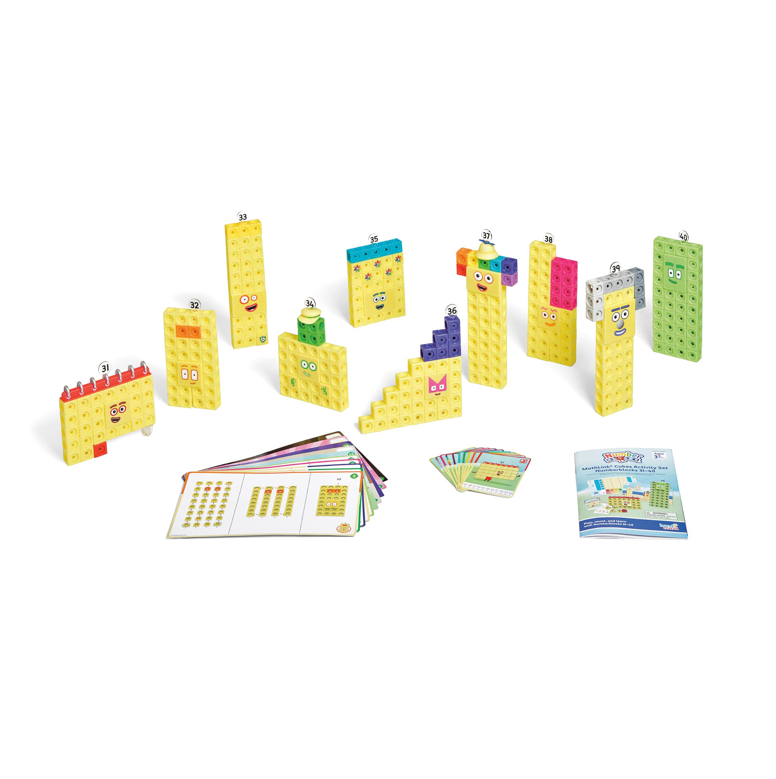Learning Resources Numberblocks 31-40 MathLink® Cubes Set de Actividades | Juguete Numberblocks para aprender a contar y desarrollar habilidades matemáticas de forma divertida, 3-5 años