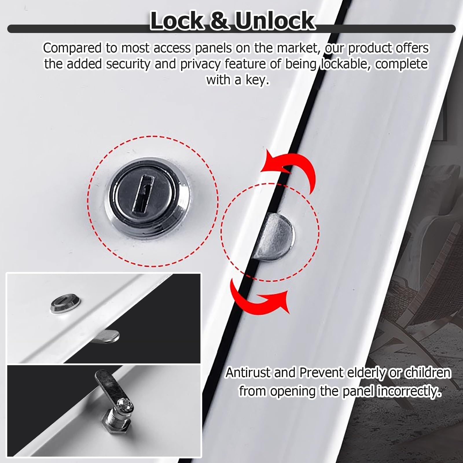 Trampilla Pladur Panel De Acceso Blanco Para Techo De Yeso - Personalizado Trampilla De Inspección Metálica Para Electricidad Y Plomería - Placa Para Tapar Agujeros En La Pared(150x300mm/6x12inch)