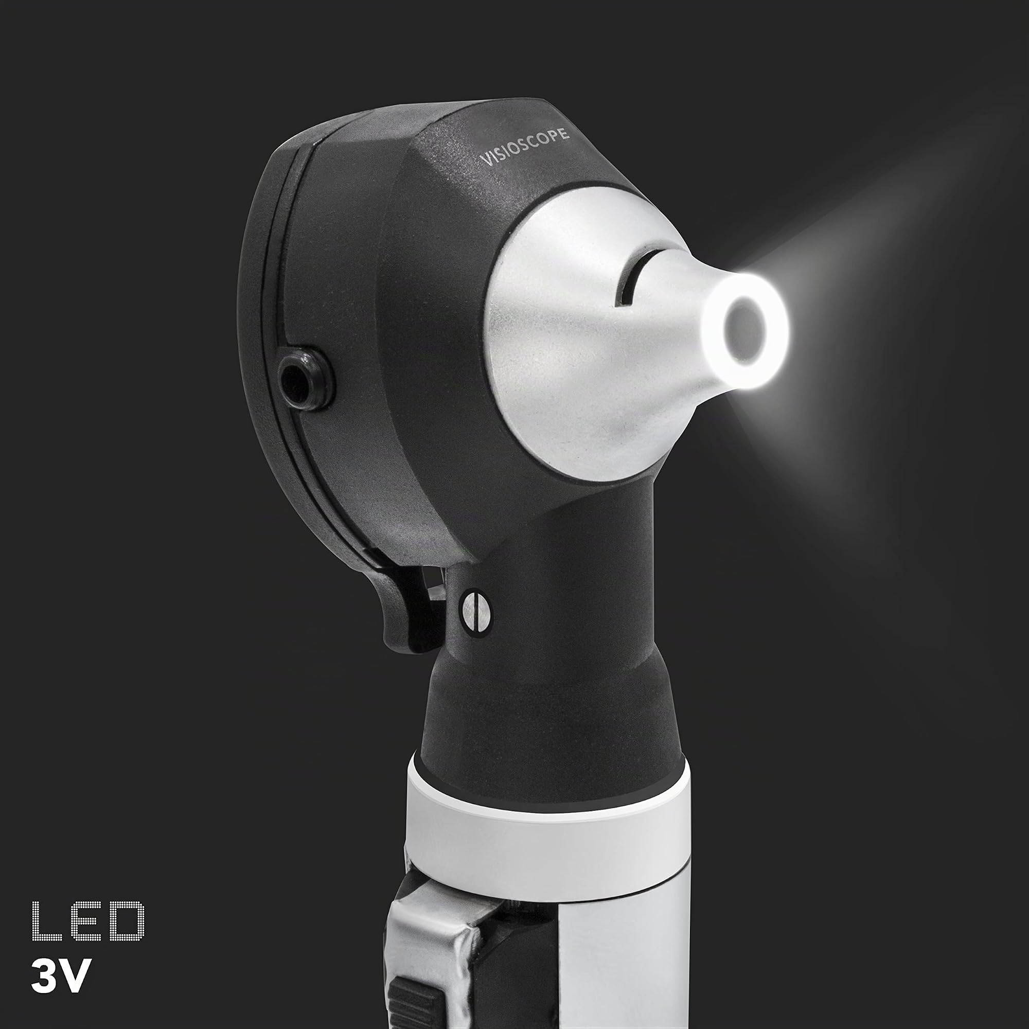 AIESI Otoscope Professionnel Médical de Poche à Fibre Optique avec éclairage LED 3V VISIOSCOPE