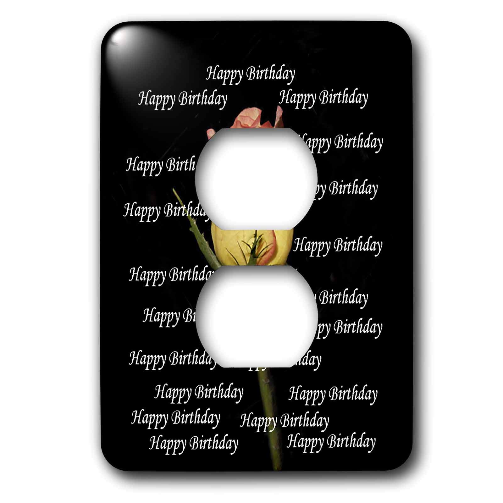 Joyeux anniversaire 2 prises plaque de decoration interieure 3dRose lsp_1243_6