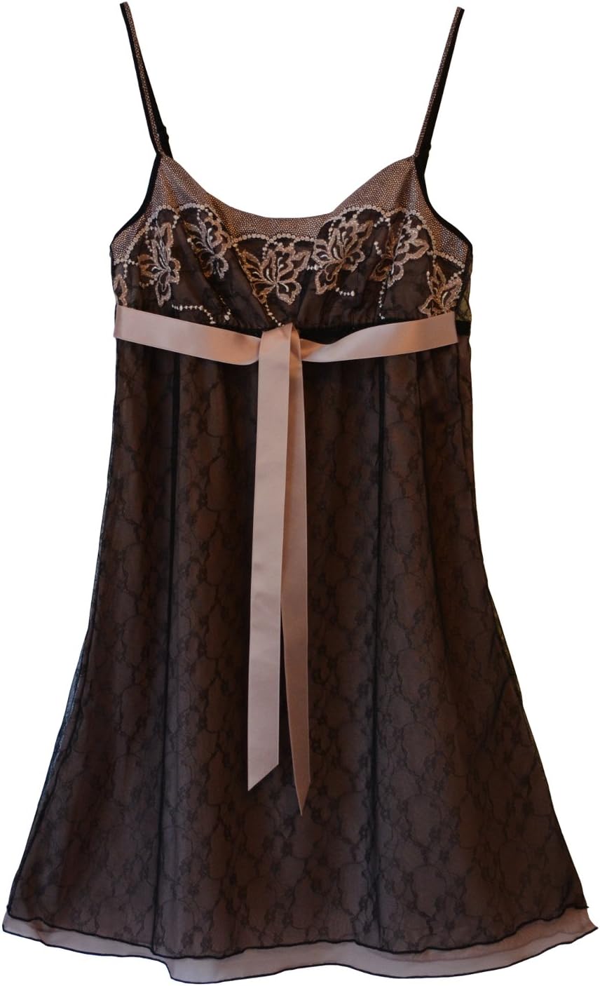 Hot Edition Chemise and Bikini Set, Antique Rose, 34B/Small