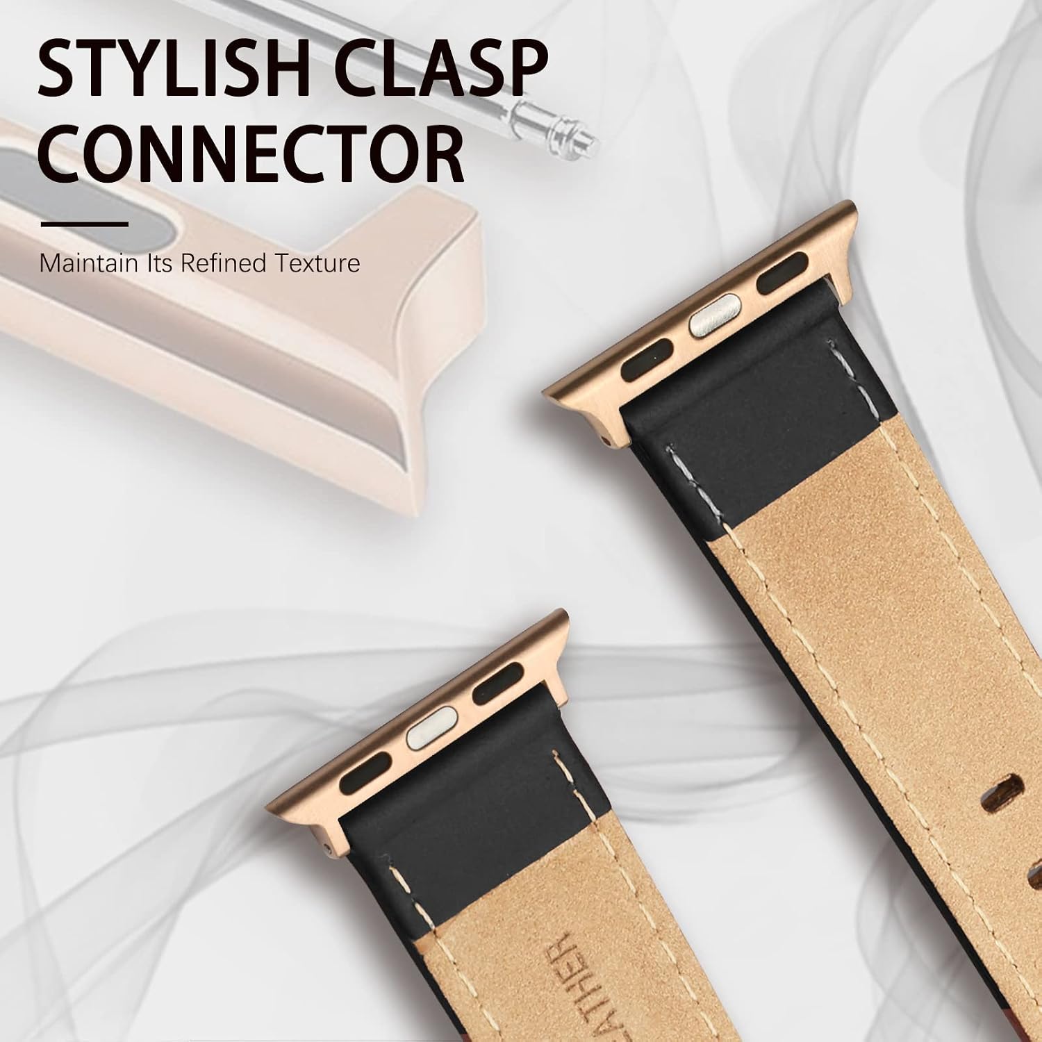 SWEES Leather Bands Compatible with Apple Watch Bands 41mm 40mm 38mm Women Men, Genuine Leather Bands Replacement Strap for Apple iWatch SE2 SE Series 8 7 6 5 4 3 2 1,Sports & Edition