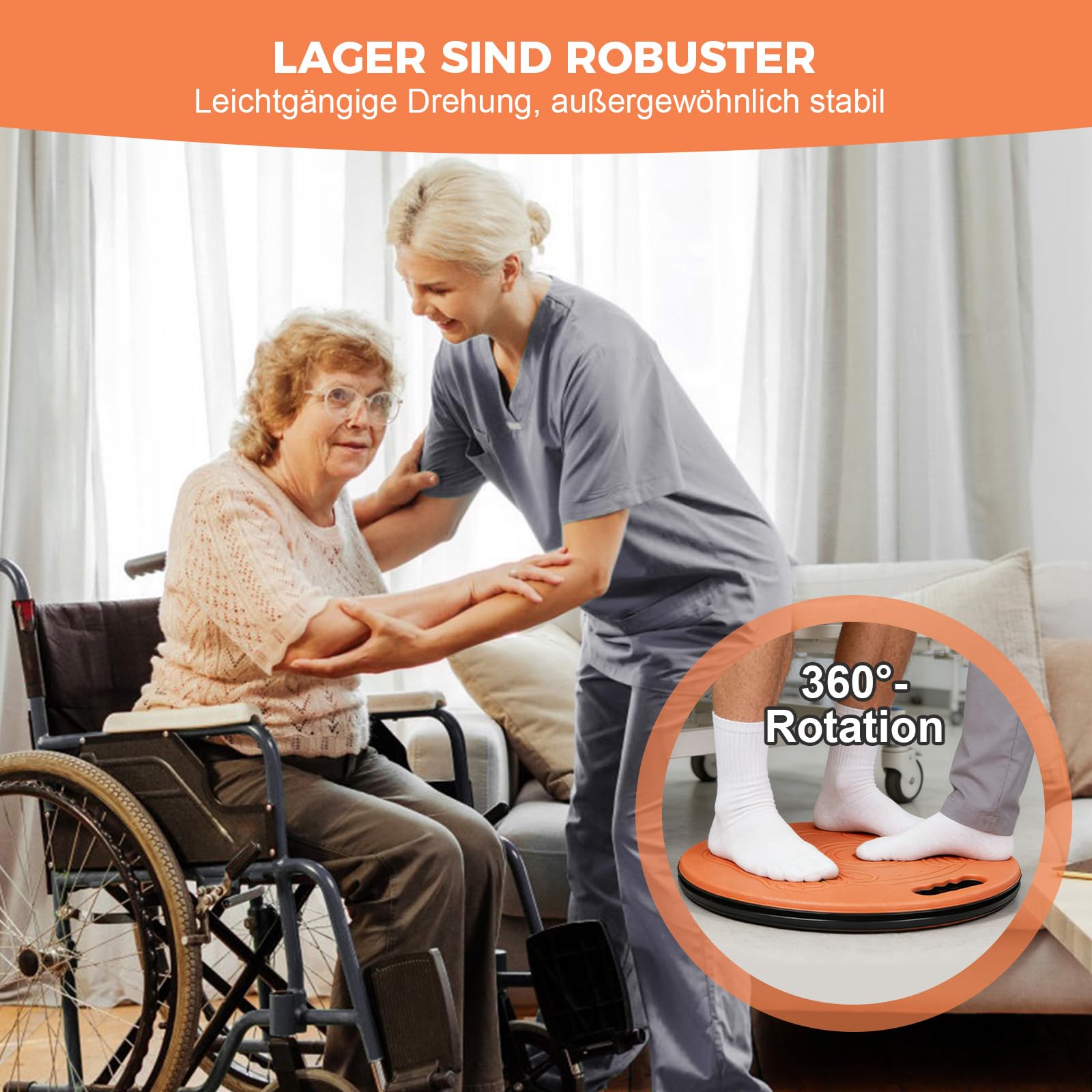 Drehscheibe Umsetzhilfe, Transferscheibe Drehteller bis 150 Kg
