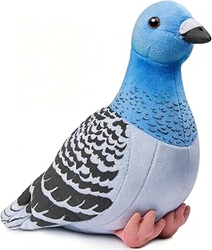 Novastream 20cm Pigeon Plush Toy, Soft Blue Pigeon Teddy Bird, Realistic Stuffed Animal for Home Decor, Gift for Bird Lovers