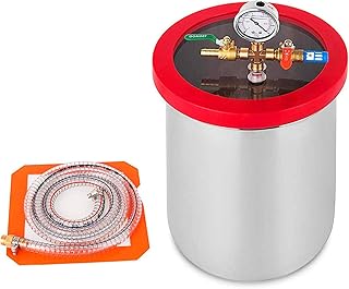 3 Gallon Vacuum Chamber Stainless Steel stabilizes Degassing Urethanes, Silicones and Epoxies, High Vacuum Compatible with New Position Vacuum Pump