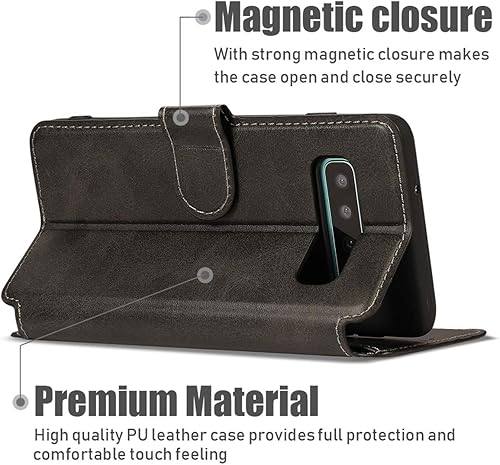 Miniatura 3 de QLTYPRI Para Samsung Galaxy S10 Caso Premium PU Cuero Simple Wallet Case TPU Bumper Ranuras Para Tarjetas Kickstand Cierre Magnético A Prueba De