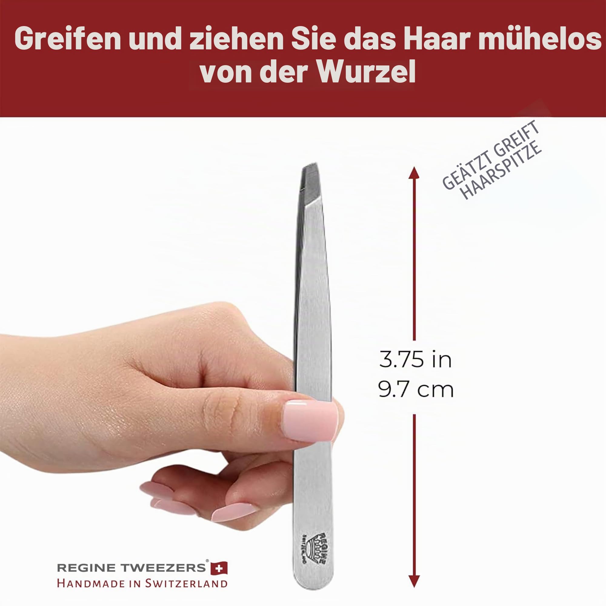 Slant Tip Tweezers | 100% Handmade | Surgical Grade Stainless Steel | Professional Precision Eyebrow and Hair Remover | World's Best Tweezers