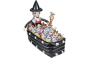 43 Inch Halloween Drink Cooler: Inflatable Coffin Coolers & Ice Serving Buffet...