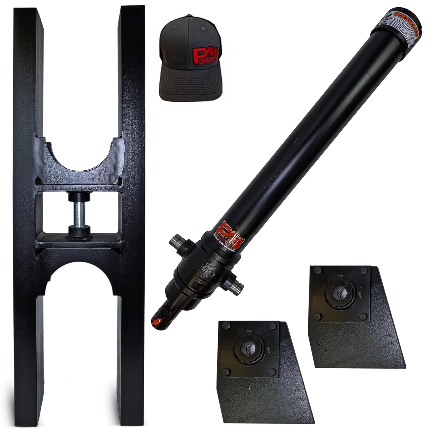 12K -144" 30+ Ton Dumping Capacity - Telescopic Dump Trailer Hydraulic Cylinder Kit | Standard Kit | - 144" Stroke - Fits 14-18' Dump Truck Body (EF-12-144-SK)