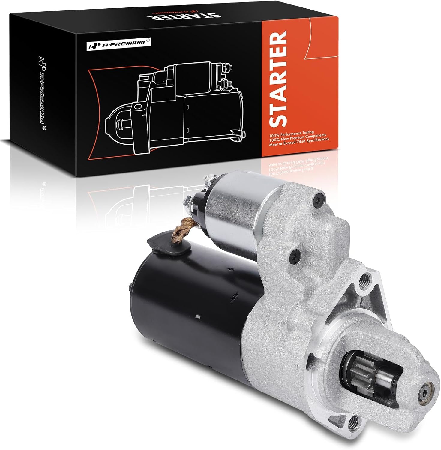 A-Premium Starter Motor Compatible with Mercedes-Benz C350 2013-2015, E350 2013-2016, E400 2013-2015, GLK350 2013-2015, GLE350, S550e, SL400, SL450, SLK350, 3.0L 3.5L, 12V 1.7KW 10-Teeth Clockwise