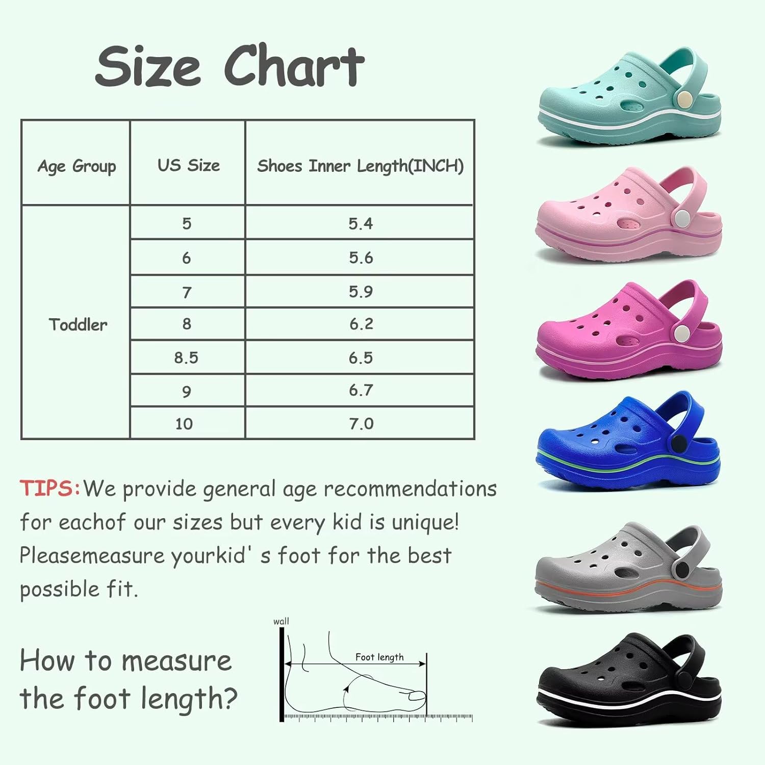 Toddler Girls Boys Clogs Classic Garden Shower Beach Pool Swim Slip on Sandals Slid... - Image 7