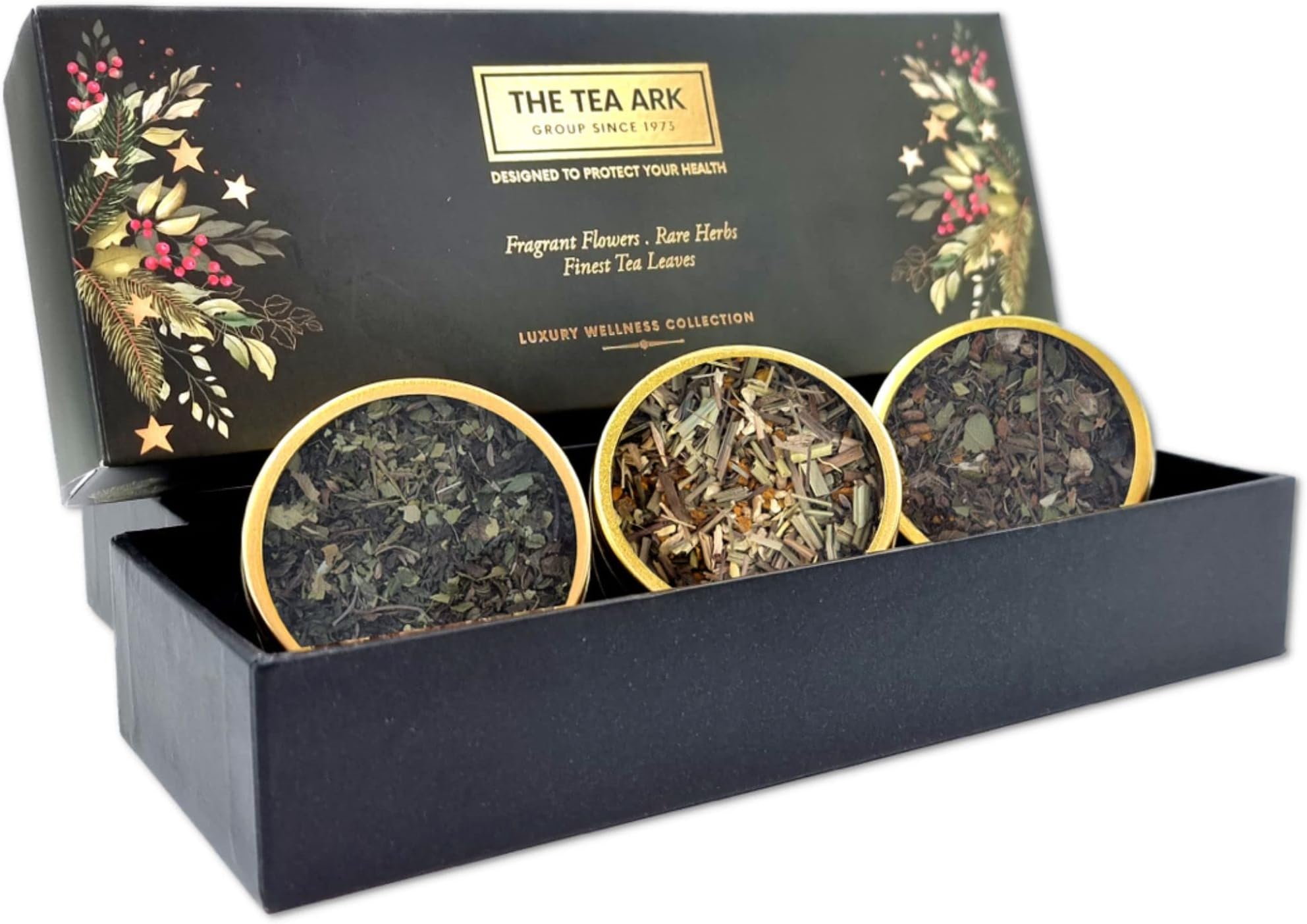 The Tea Ark Rakhi Tea Gift Set With Green Tea Hamper Box With 3 Different Types Of Assorted Tea Flavours Luxury Rakhi Gift Set For Brother, Sister, Family, Friends, Corporate, Clients (Floral Bliss)
