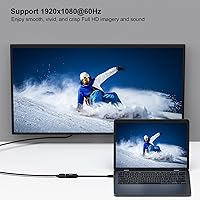 Vista 5 de BENFEI - Cable dorado chapado en oro, convertidor de Mini DisplayPort a HDMI, Mini DP (Thunderbolt) a HDMI, compatible con MacBook Pro, MacBook Air