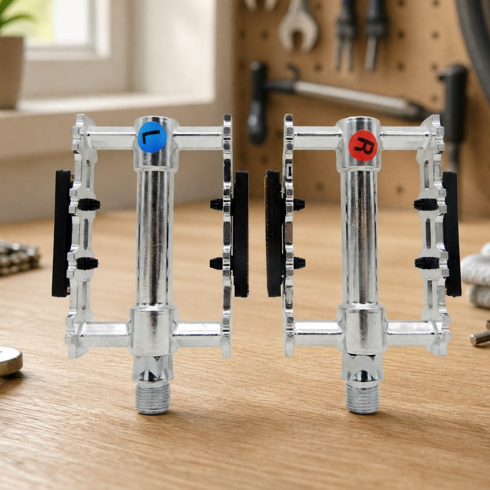 Pedale Piattaforma con Telaio Aperto Sicuro Pedale con Inserti di Neri Confortevole Pedali Piattaforma Larga per Pendolarismo