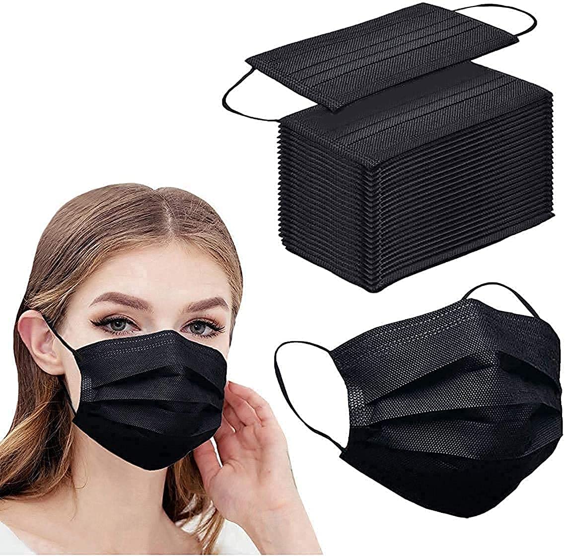 DYNAMO Non-Woven Fabric Disposable 3 Layer N95 Surgical Mask with Nose Clip (Black, Without Valve, Pack of 150) for Unisex (B0948GHSBH) Amazon Price History, Amazon Price Tracker