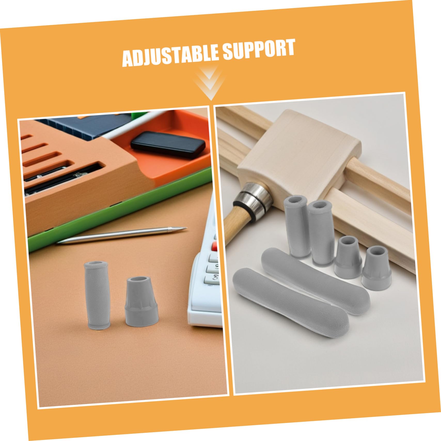Abaodam 4 Set Accessori per Stampelle con Cuscinetti Sottoascellari Ergonomici Impugnature Antiscivolo e Puntali in Gomma per Bastoni da Passeggio Kit Sostitutivo Pad e Gommini per