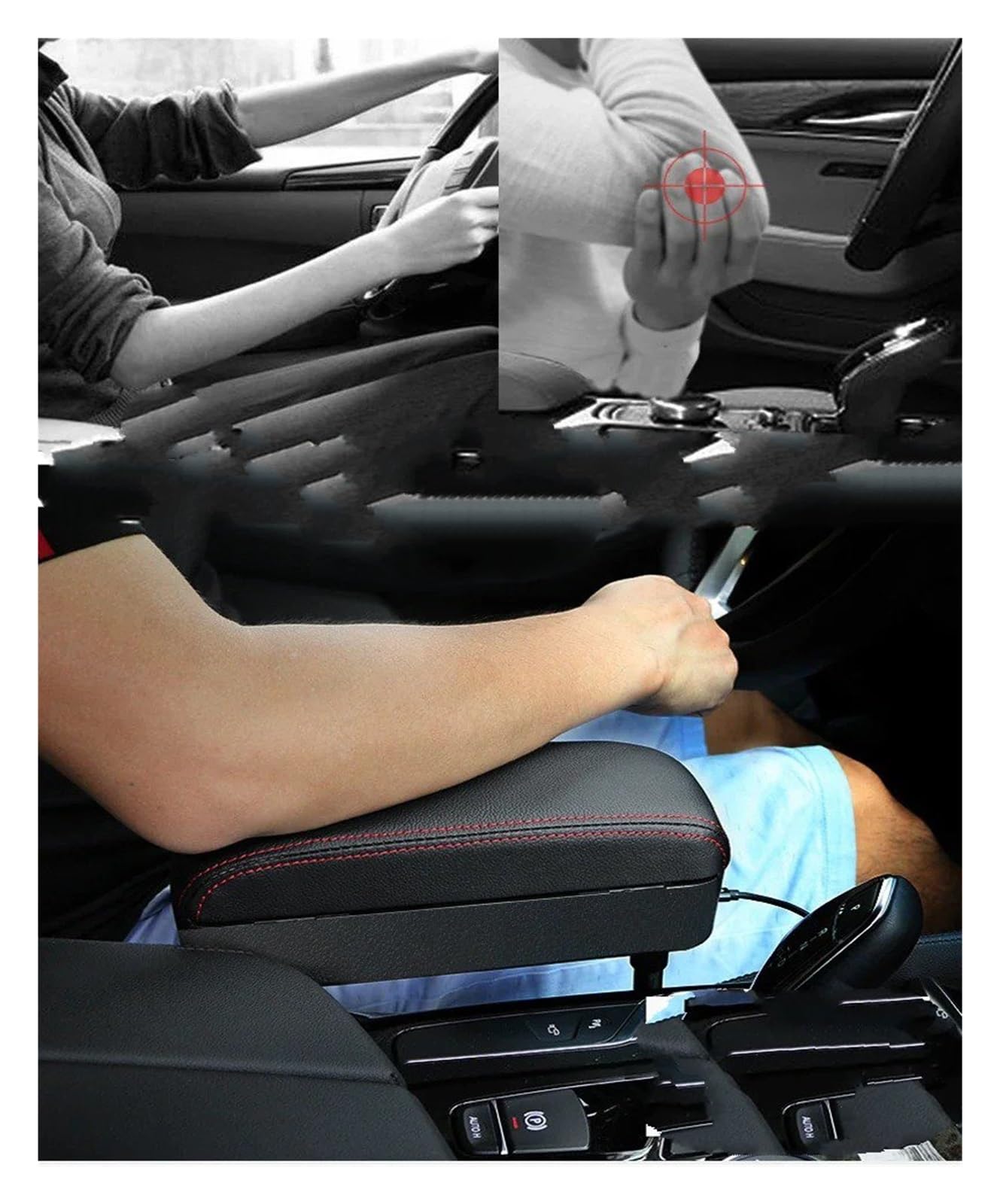 Bracciolo Centrale Universale Auto Console Supporto Gomito